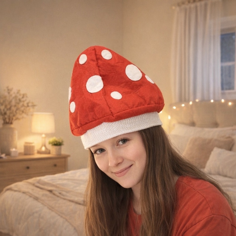 Mushroom Hat costume accessories for Easter Halloween B-Day Christmas